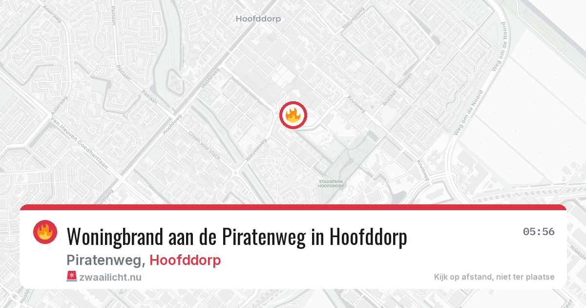 Woningbrand aan de Piratenweg in Hoofddorp — 9 mei 2026