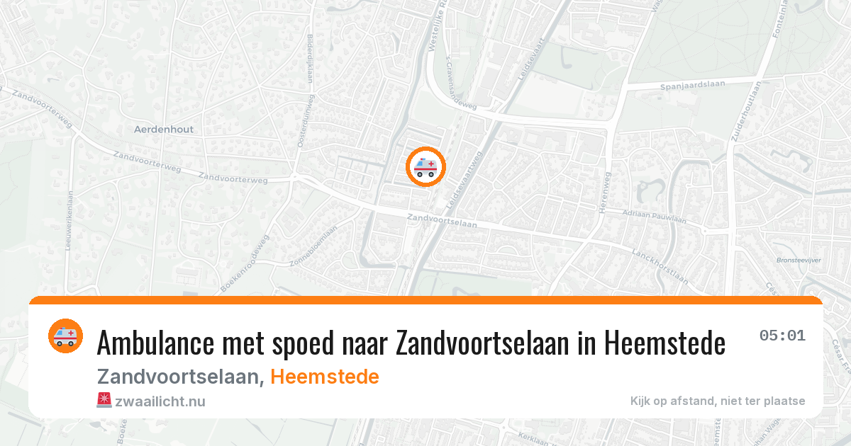 Ambulance met spoed naar Zandvoortselaan in Heemstede — 28 mrt 2026