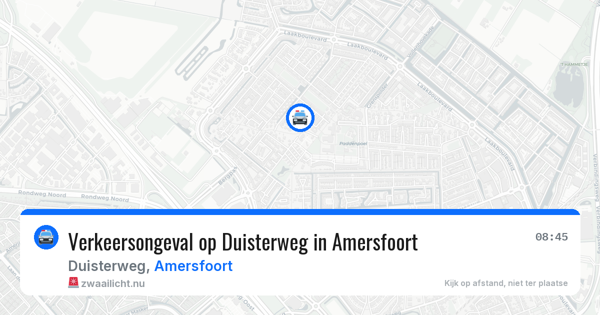 Verkeersongeval op Duisterweg in Amersfoort — 24 mrt 2026