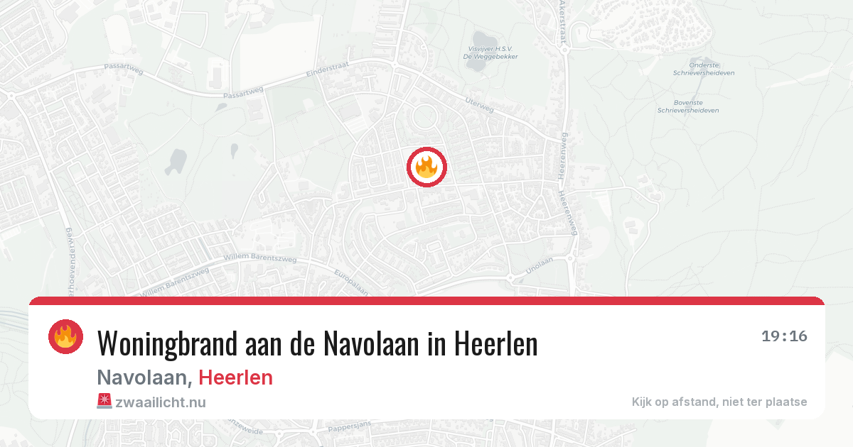 Woningbrand aan de Navolaan in Heerlen — 20 mrt 2026
