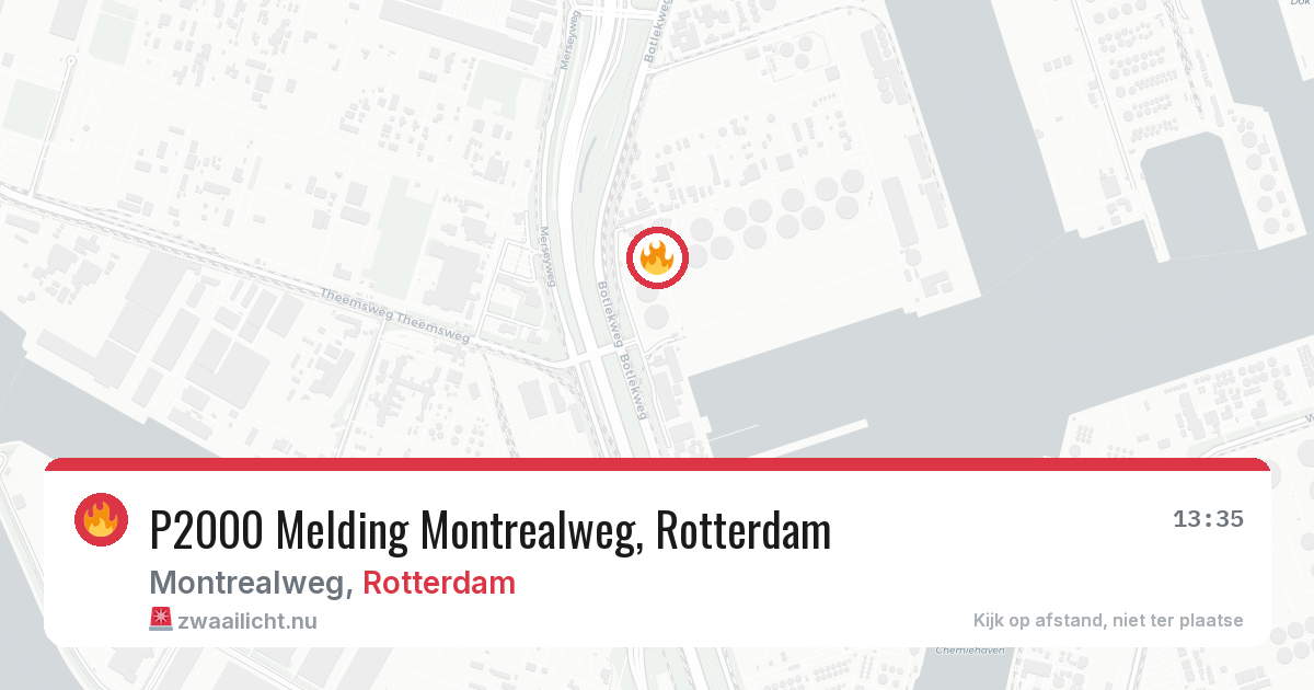 P2000 Melding Montrealweg, Rotterdam — 8 apr 2026