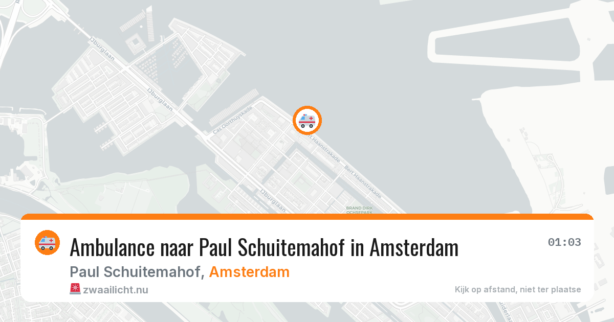 Ambulance naar Paul Schuitemahof in Amsterdam — 16 jul 2026