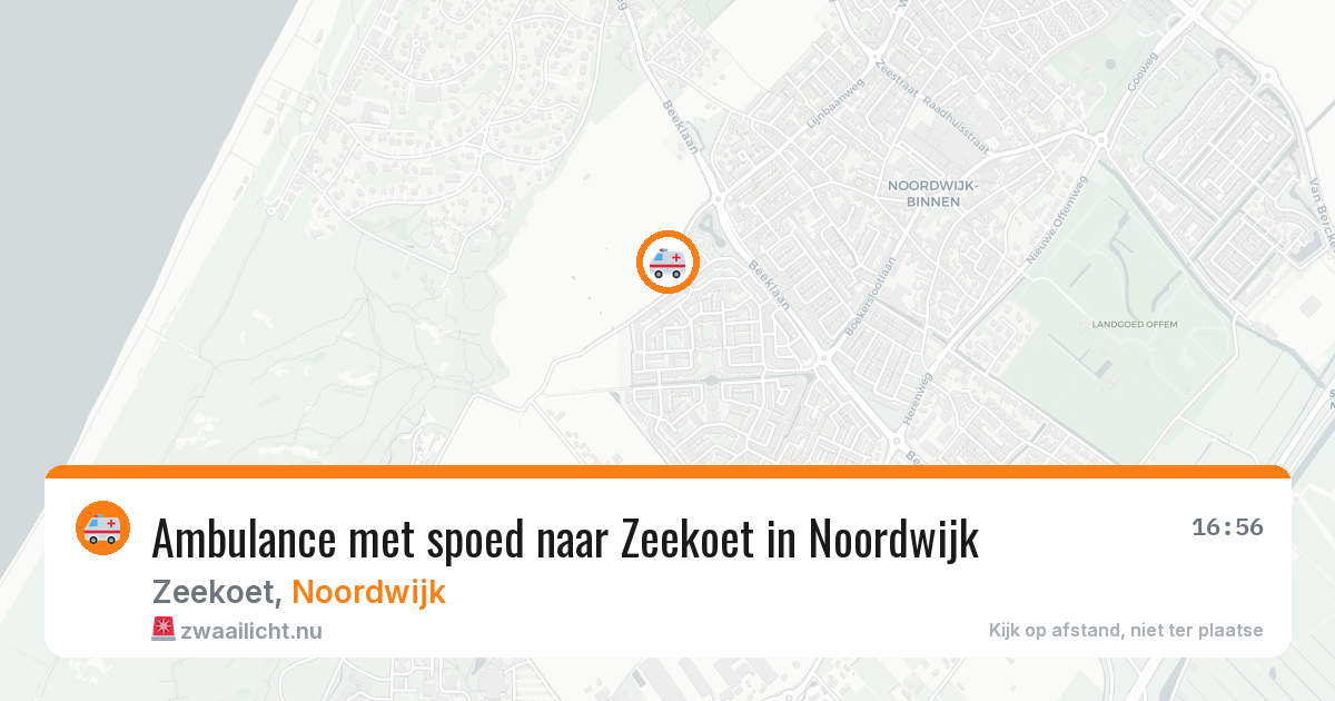 Ambulance met spoed naar Zeekoet in Noordwijk — 24 feb 2026