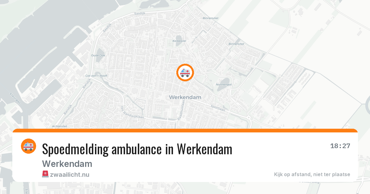 Spoedmelding ambulance in Werkendam — 21 mrt 2026