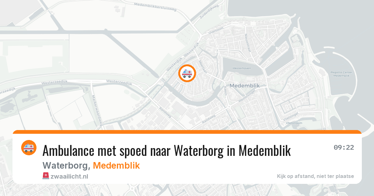 Ambulance met spoed naar Waterborg in Medemblik — 27 jul 2026