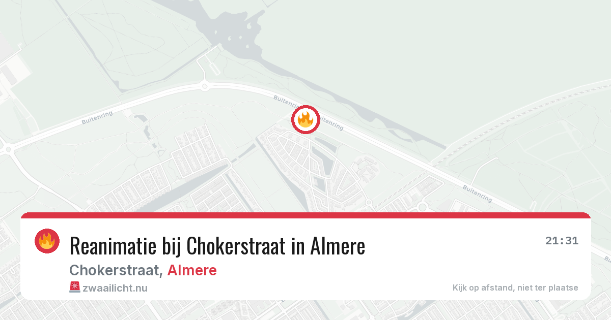 Reanimatie bij Chokerstraat in Almere — 9 mei 2026