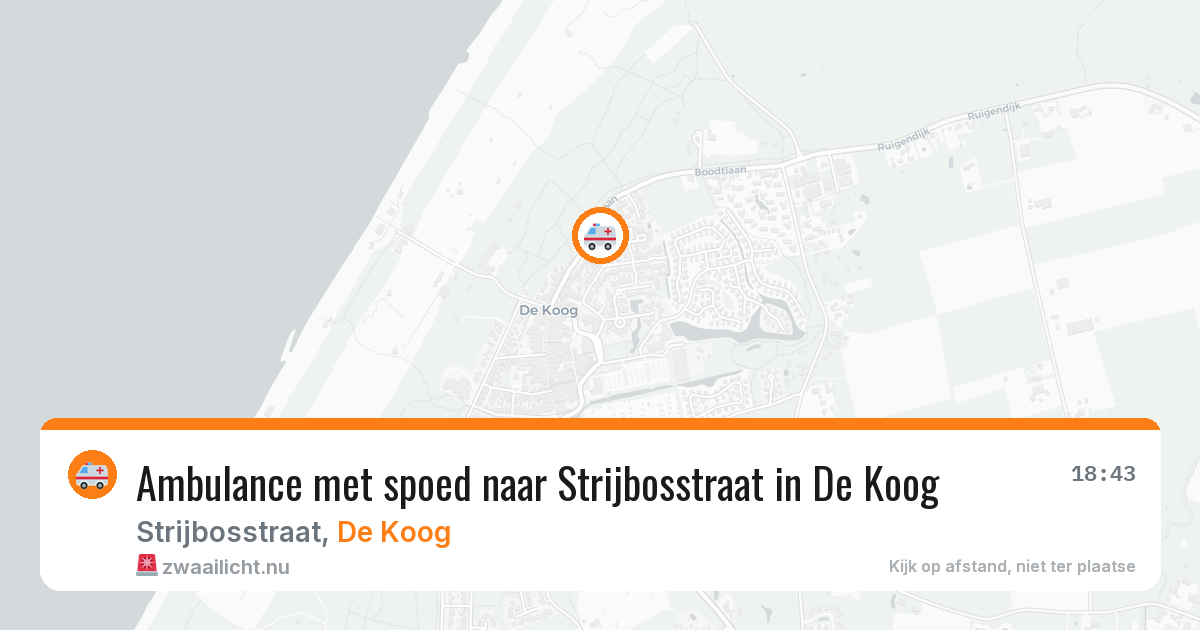 Ambulance met spoed naar Strijbosstraat in De Koog — 24 mei 2026