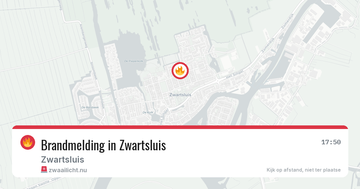 Brandmelding in Zwartsluis — 13 jul 2026