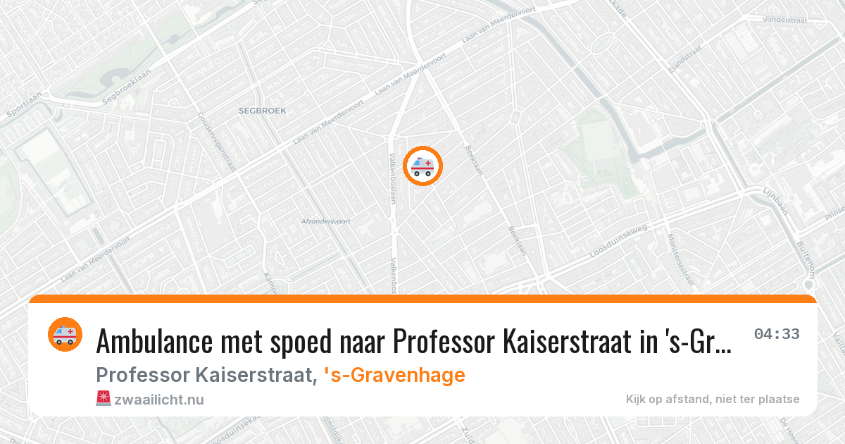 Ambulance met spoed naar Professor Kaiserstraat in 's-Gravenhage — 3 feb 2026