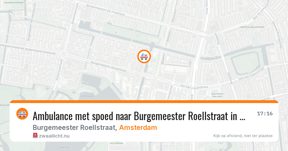 Ambulance met spoed naar Burgemeester Roellstraat in Amsterdam — 1 jun 2026