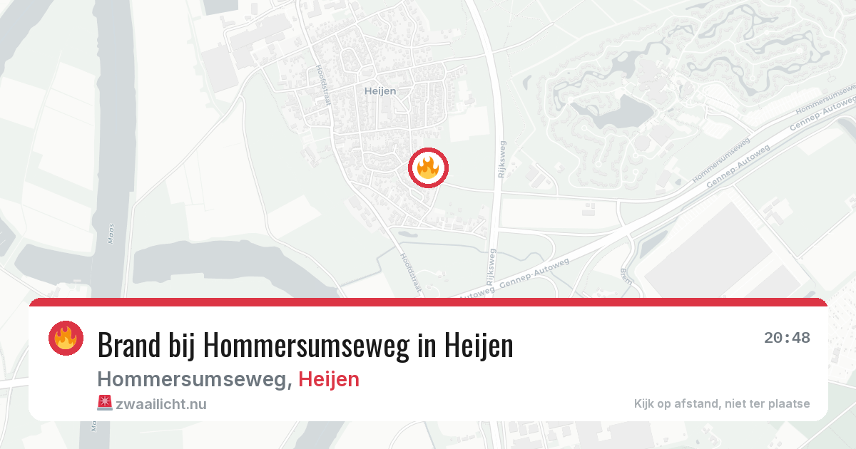 Brand bij Hommersumseweg in Heijen — 8 mei 2026