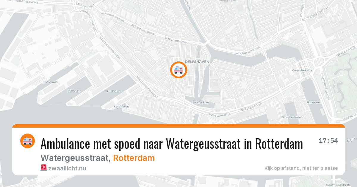 Ambulance met spoed naar Watergeusstraat in Rotterdam — 3 mrt 2026