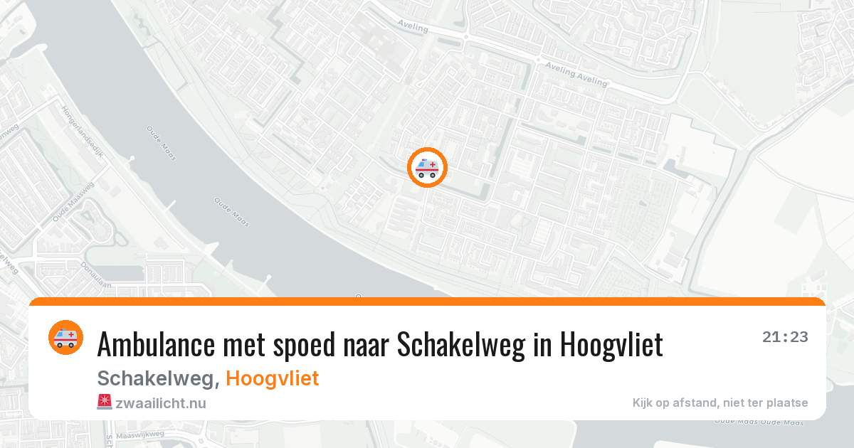 Ambulance met spoed naar Schakelweg in Hoogvliet — 18 jul 2026