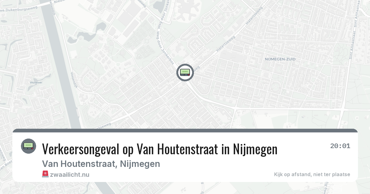 Verkeersongeval op Van Houtenstraat in Nijmegen — 12 jul 2026