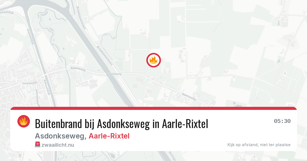 Buitenbrand bij Asdonkseweg in Aarle-Rixtel — 20 jul 2026