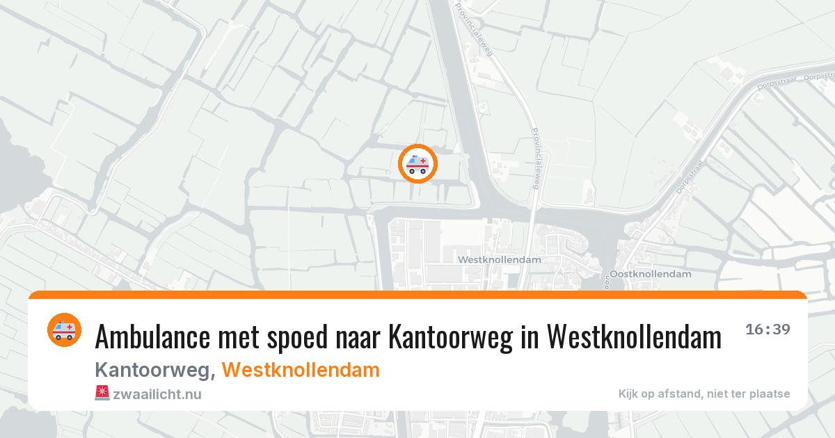 Ambulance met spoed naar Kantoorweg in Westknollendam — 6 jul 2026