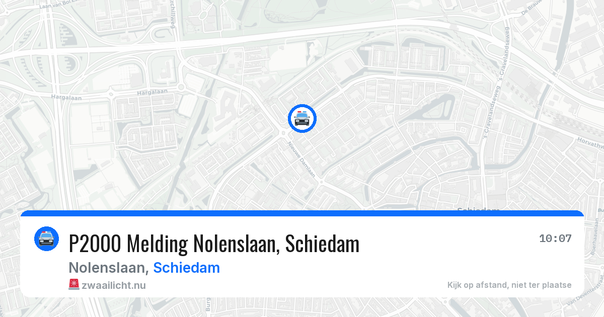 P2000 Melding Nolenslaan, Schiedam — 18 jul 2026