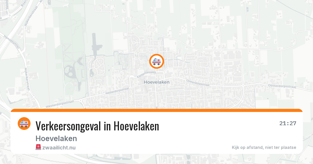 Verkeersongeval in Hoevelaken — 10 jul 2026
