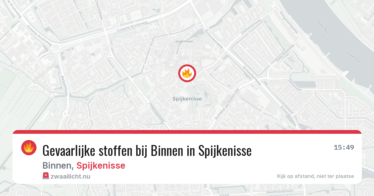 Gevaarlijke stoffen bij Binnen in Spijkenisse — 25 mei 2026
