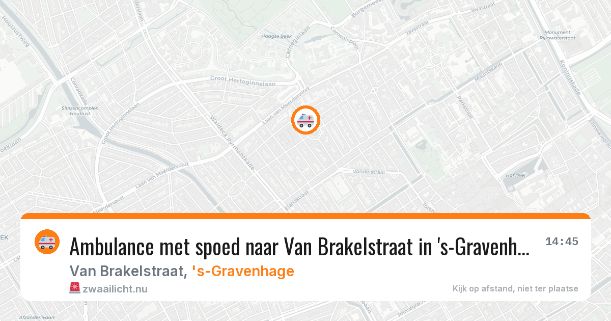 Ambulance met spoed naar Van Brakelstraat in 's-Gravenhage — 18 jul 2026