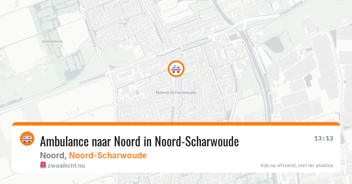 Ambulance naar Noord in Noord-Scharwoude — 10 jul 2026