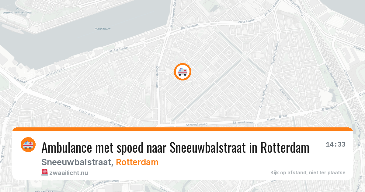 Ambulance met spoed naar Sneeuwbalstraat in Rotterdam — 30 mei 2026