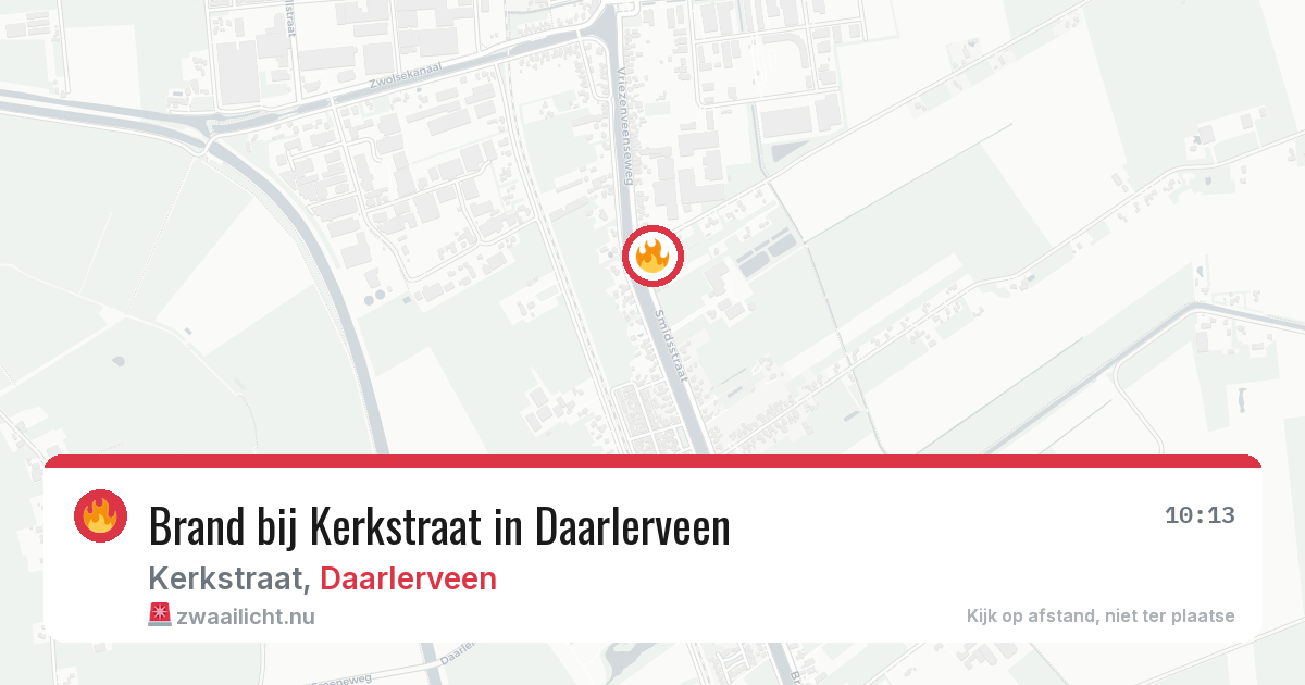 Brand bij Kerkstraat in Daarlerveen — 21 jul 2026