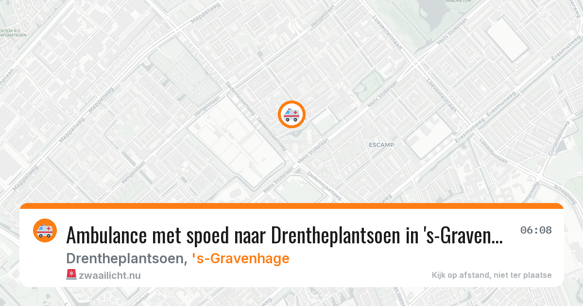 Ambulance met spoed naar Drentheplantsoen in 's-Gravenhage — 19 jul 2026