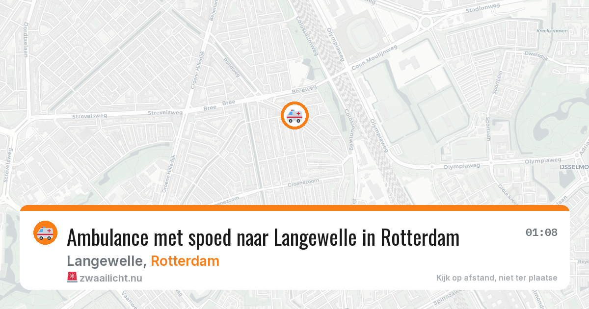 Ambulance met spoed naar Langewelle in Rotterdam — 21 apr 2026