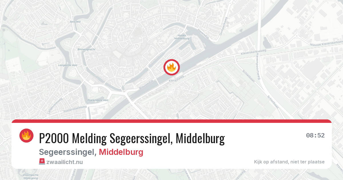 P2000 Melding Segeerssingel, Middelburg — 13 mei 2026