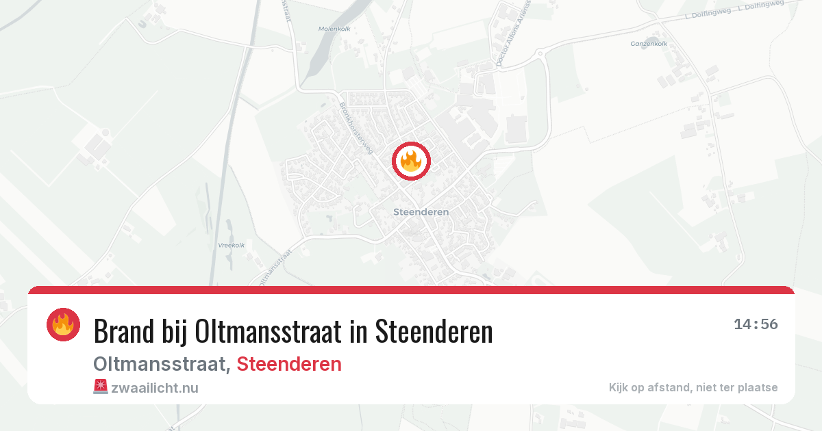 Brand bij Oltmansstraat in Steenderen — 20 apr 2026