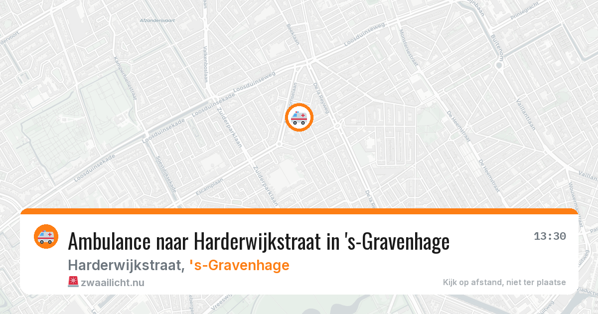 Ambulance naar Harderwijkstraat in 's-Gravenhage — 23 jul 2026