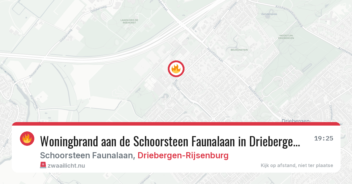 Woningbrand aan de Schoorsteen Faunalaan in Driebergen-Rijsenburg — 30 jan 2026