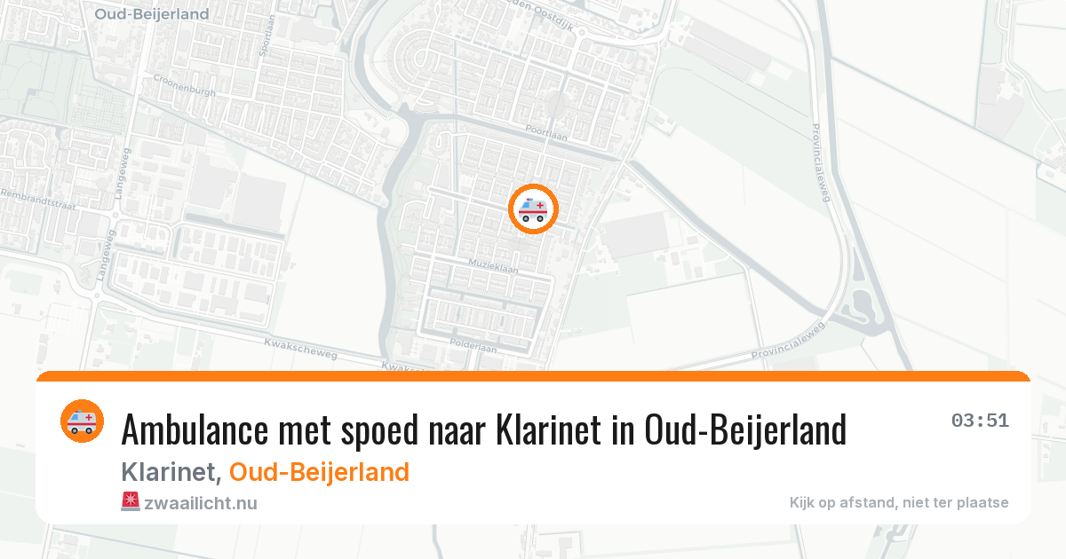 Ambulance met spoed naar Klarinet in Oud-Beijerland — 18 jul 2026