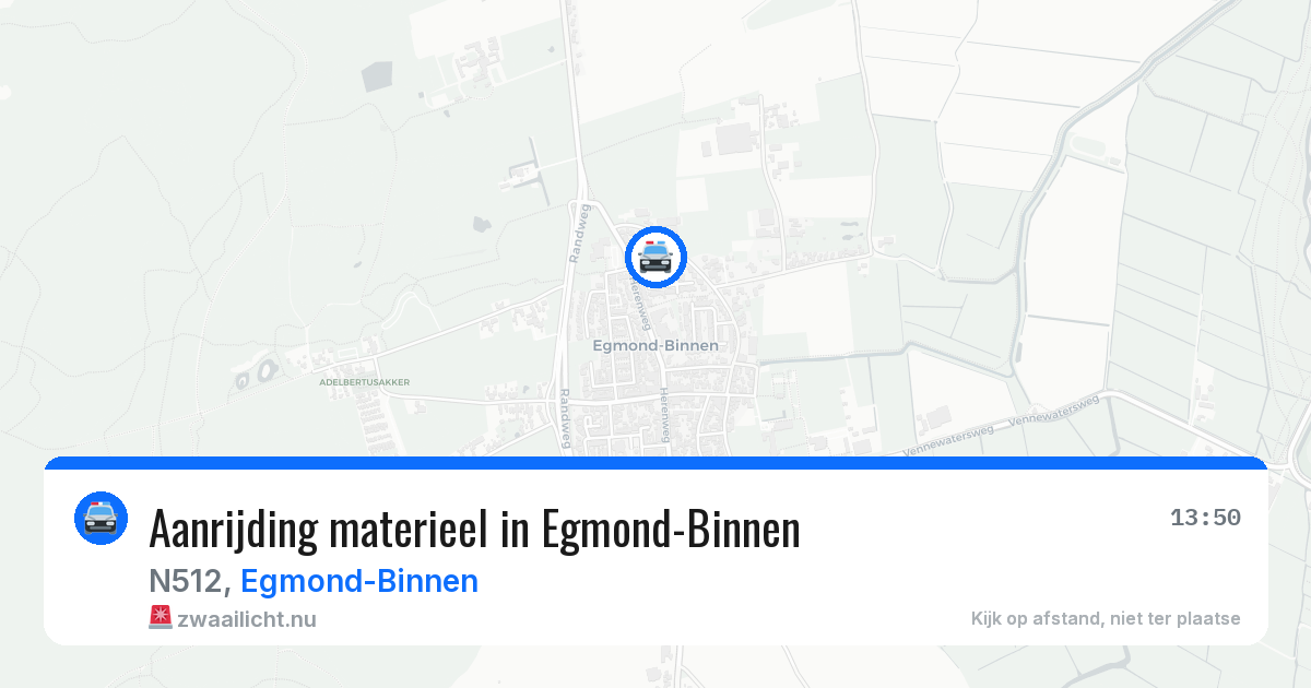 Aanrijding materieel in Egmond-Binnen — 23 apr 2026