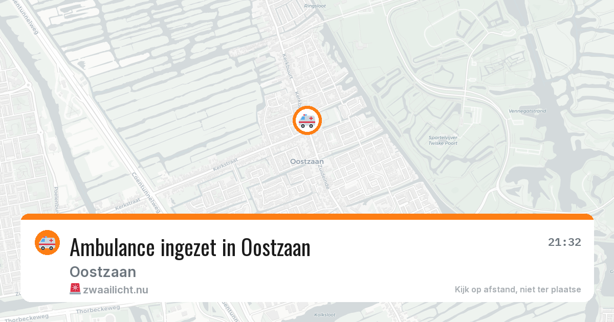 Ambulance ingezet in Oostzaan — 20 jul 2026