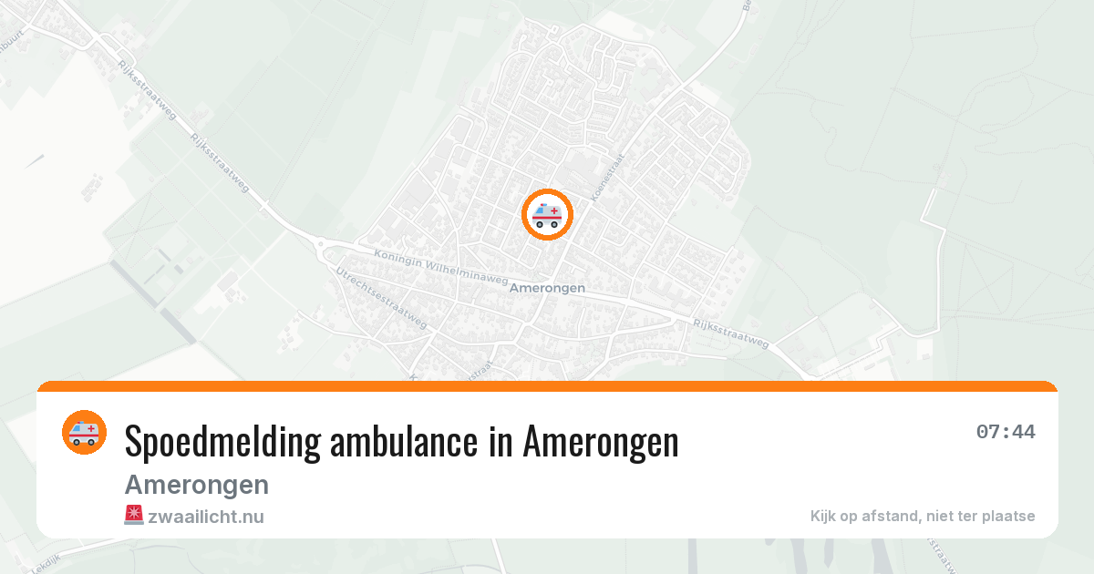 Spoedmelding ambulance in Amerongen — 11 jul 2026