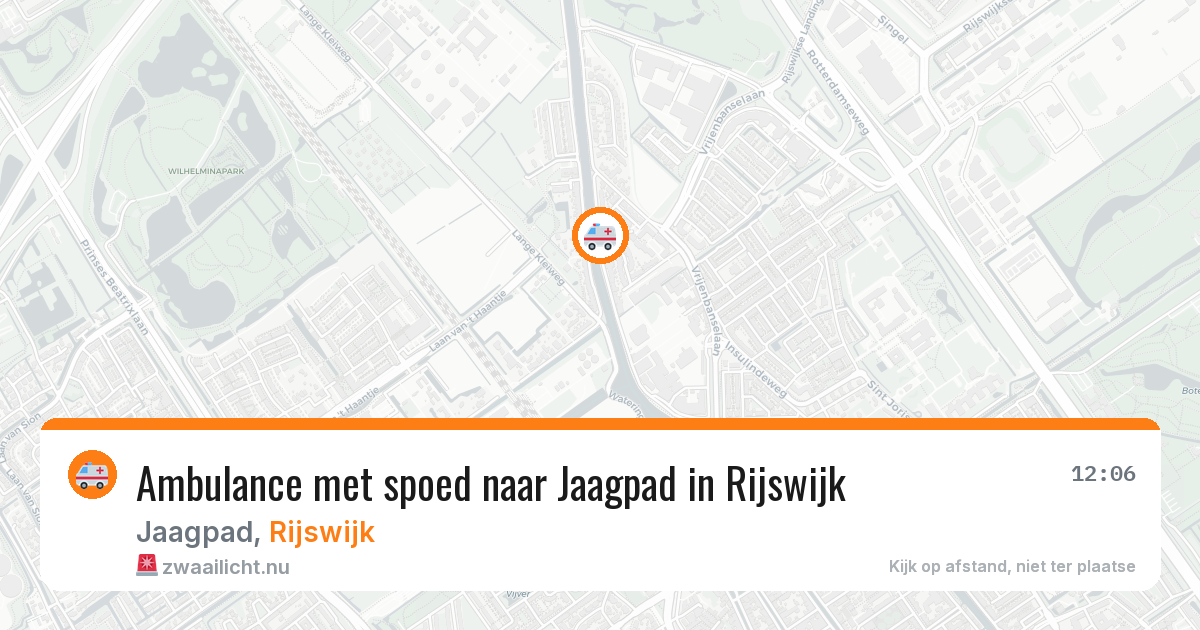 Ambulance met spoed naar Jaagpad in Rijswijk — 14 jul 2026