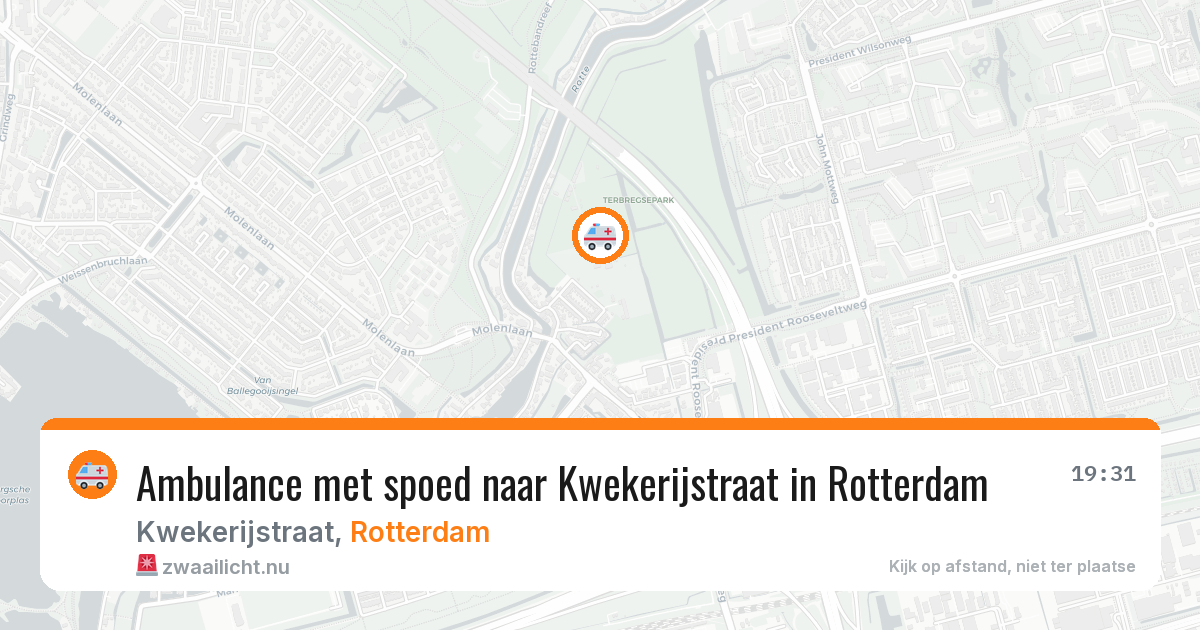 Ambulance met spoed naar Kwekerijstraat in Rotterdam — 21 mei 2026
