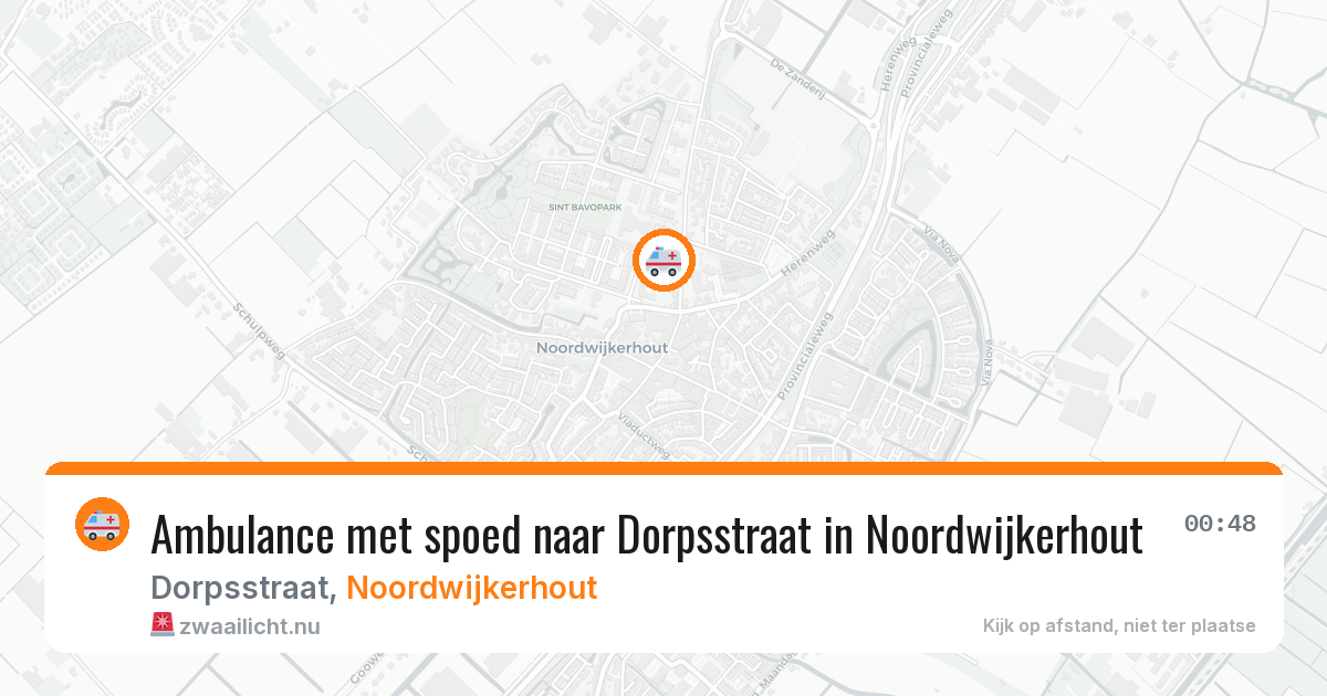 Ambulance met spoed naar Dorpsstraat in Noordwijkerhout — 7 mrt 2026