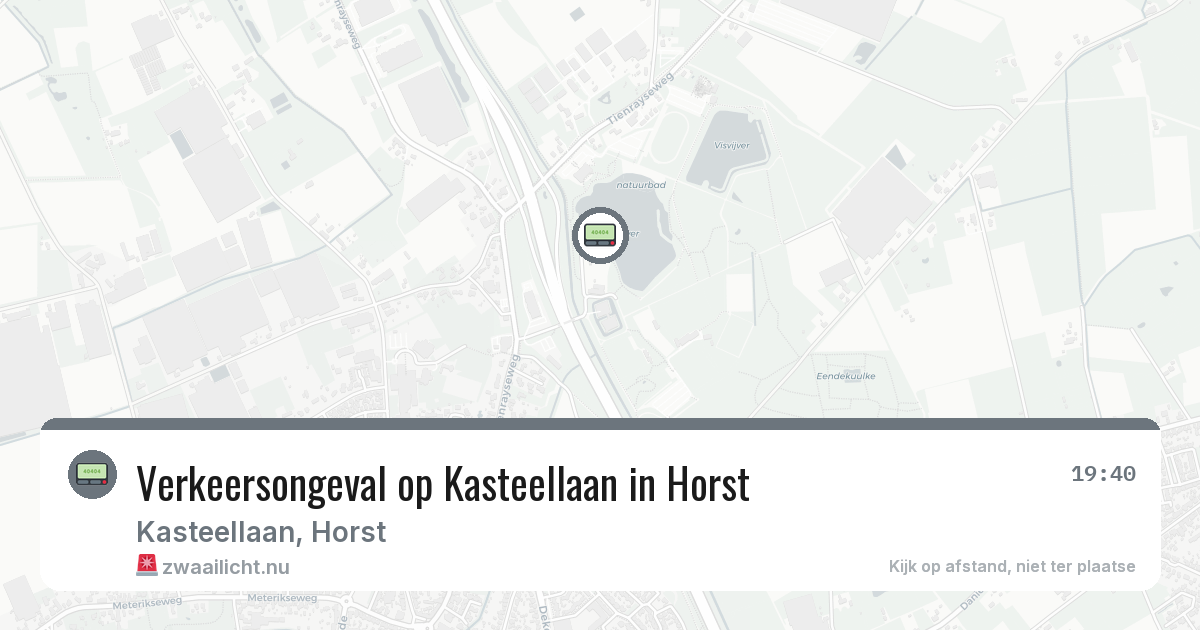 Verkeersongeval op Kasteellaan in Horst — 25 jul 2026