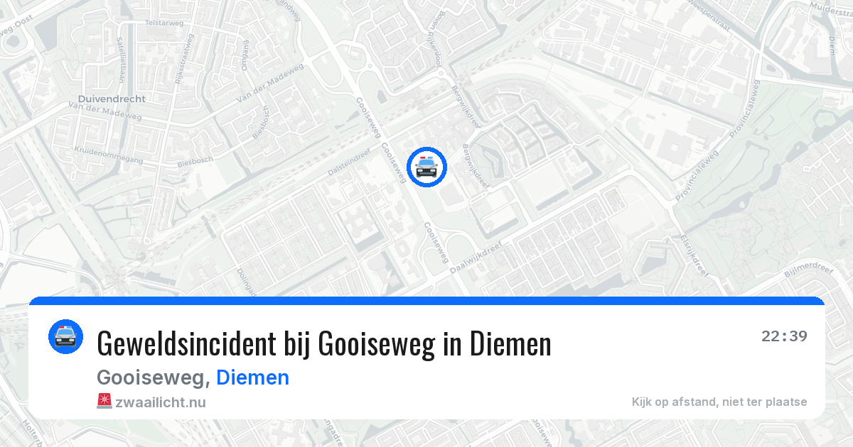 Geweldsincident bij Gooiseweg in Diemen — 26 jul 2026