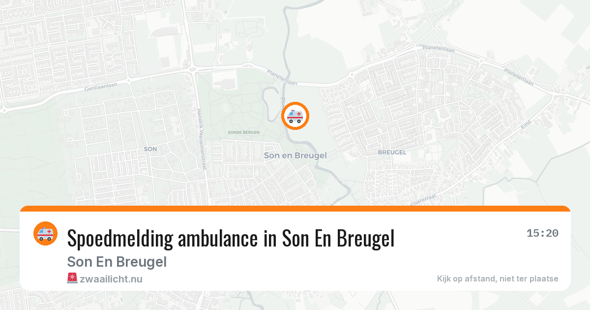 Spoedmelding ambulance in Son En Breugel — 15 jul 2026