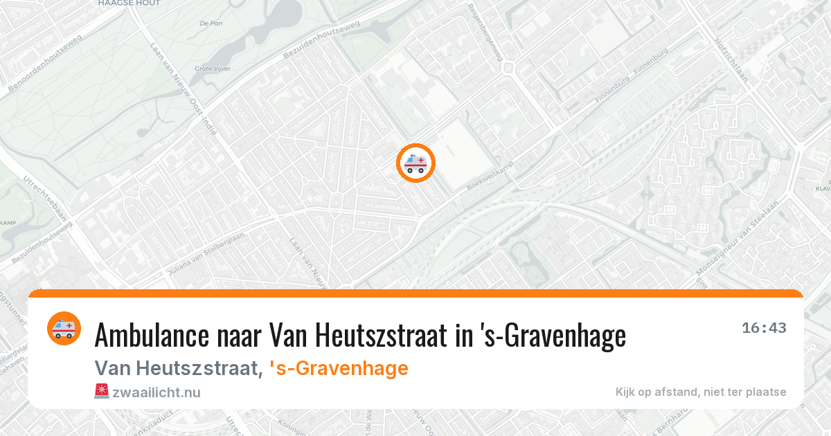 Ambulance naar Van Heutszstraat in 's-Gravenhage — 4 jun 2026