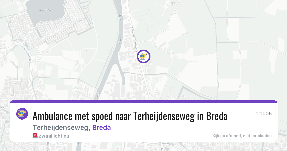 Ambulance met spoed naar Terheijdenseweg in Breda — 27 jul 2026