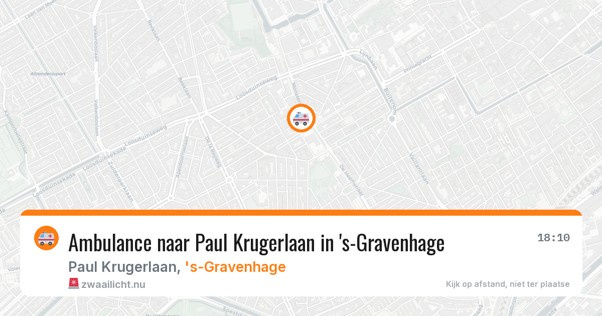 Ambulance naar Paul Krugerlaan in 's-Gravenhage — 23 mrt 2026