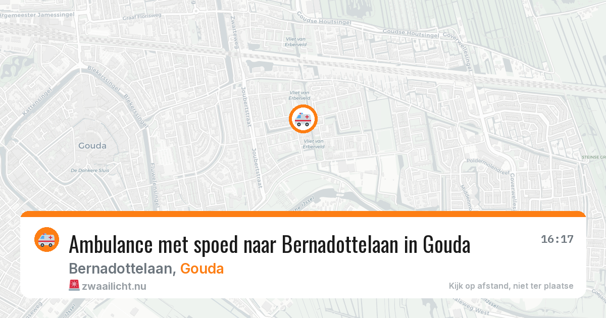 Ambulance met spoed naar Bernadottelaan in Gouda — 5 mrt 2026