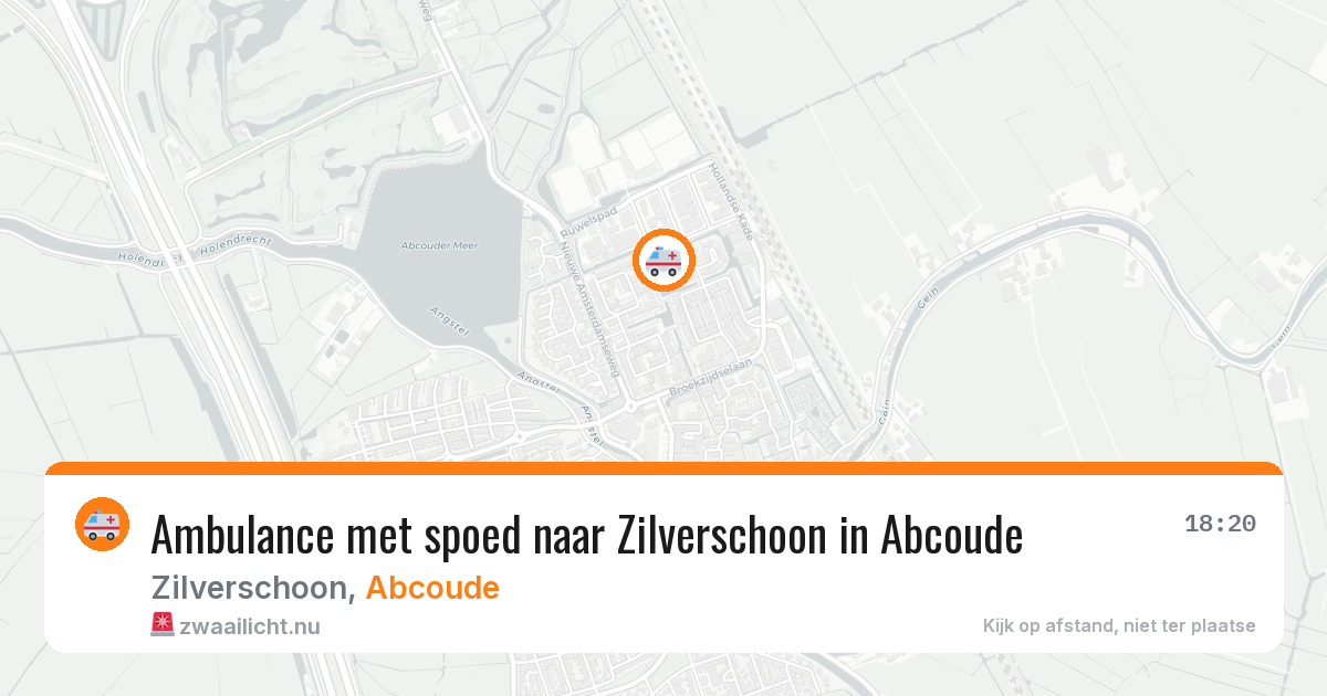 Ambulance met spoed naar Zilverschoon in Abcoude — 15 mei 2026