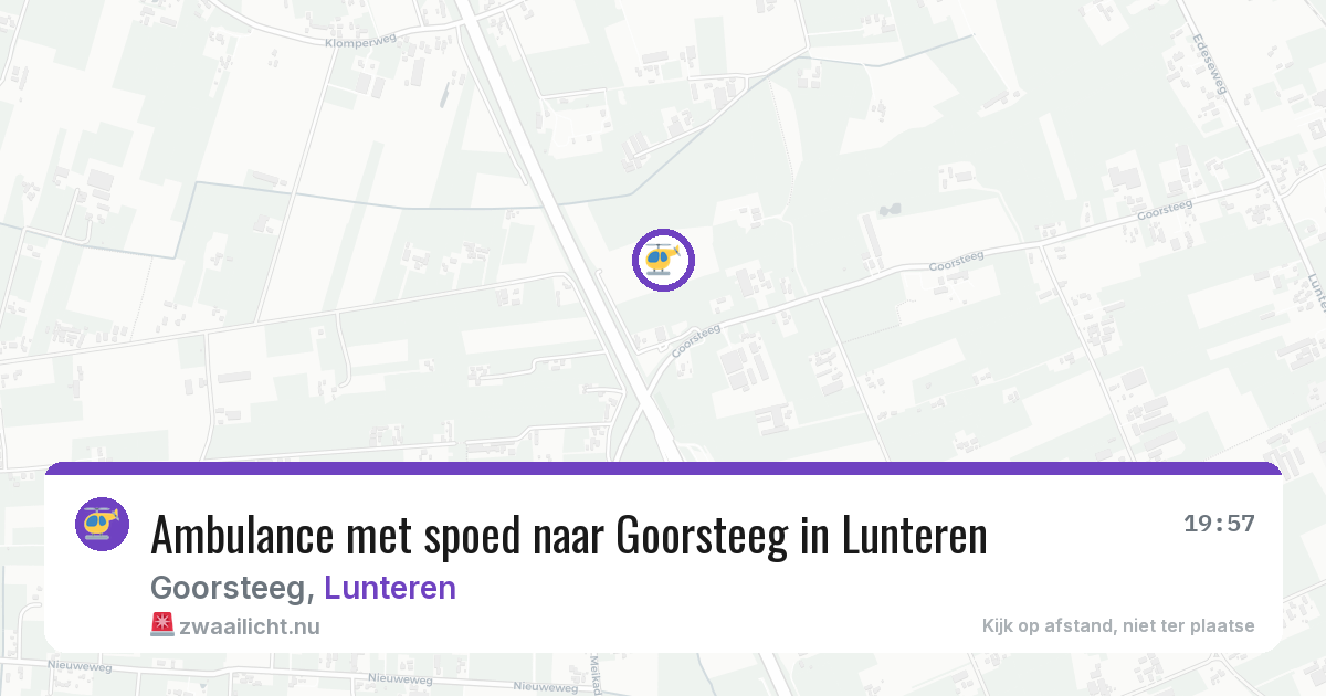 Ambulance met spoed naar Goorsteeg in Lunteren — 10 jul 2026