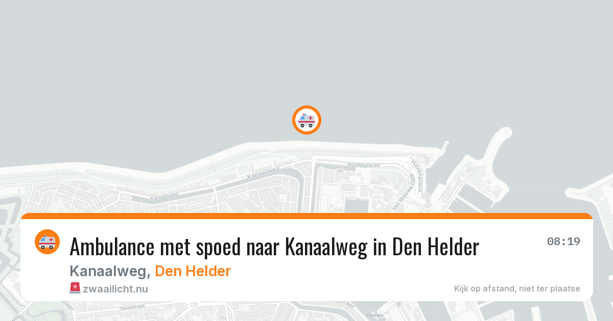 Ambulance met spoed naar Kanaalweg in Den Helder — 12 mei 2026